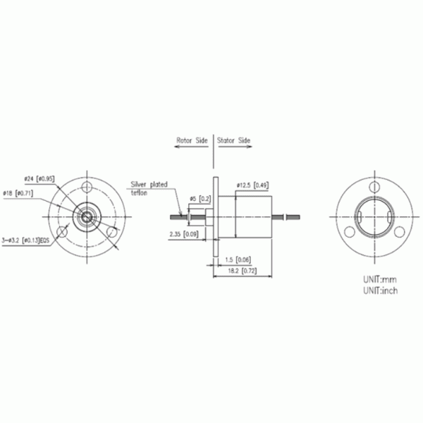 High Performance Slip Ring 6 Circuits