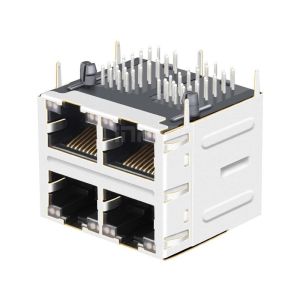 LPJM9029A4NL 10G Base-T 2x2 Port RJ45 Ethernet MagJacks Green&Yellow/Green