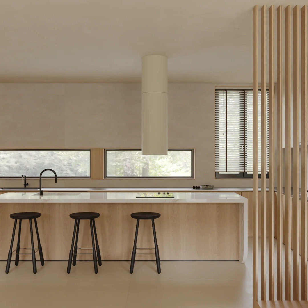 High End Contemporary Wooden Veneer Matt Kitchen Kitchen Cabinet Designs From FANIAO Factory