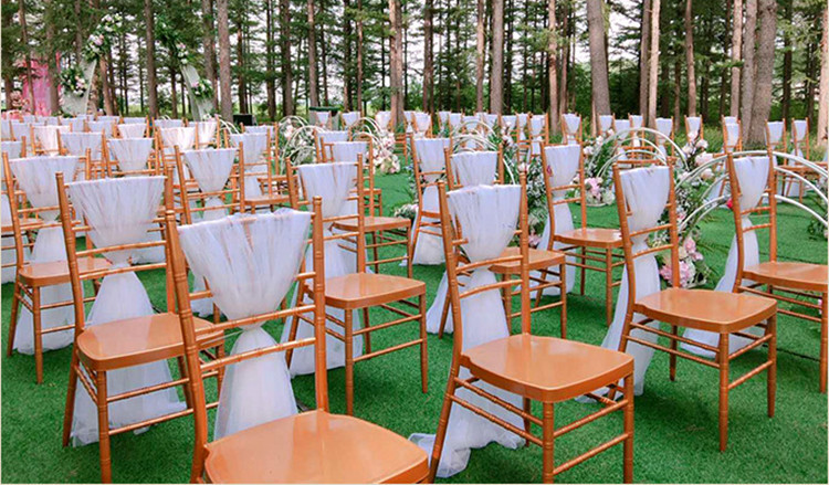 Luxury Wedding Banquet Chairs Folding Chiavari Metal Tiffany 39x40x91cm