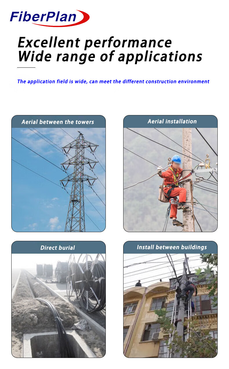 All Dielectric Self Supporting ADSS Fiber Optic Cable