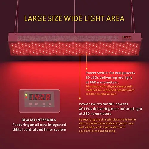 1000w Full Body Red Light Therapy Device 660nm 850nm Infrared Light Panel