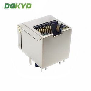 180 Degree Network Interface RJ45 Single Port 10P8C Connector Gigabit Ethernet