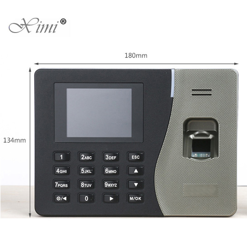 Clock Biometric Time Attendance Machine 180 X 134 X 45 Mm Easy Installation