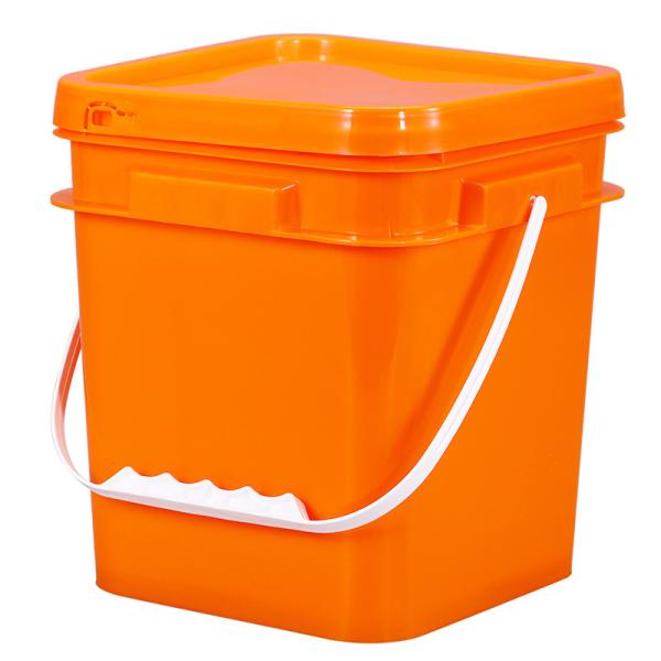 5L Square Food Grade High Density Polyethylene Bucket Organizer Custom Printed