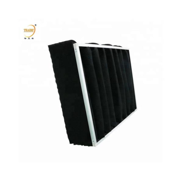 Activated Carbon Pocket Filters Synthetic Fiber Bag Air Filter With Aluminum