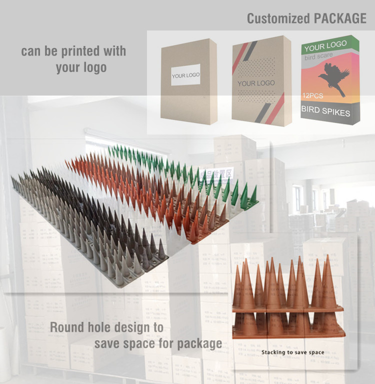 Outdoor Indoor OEM Plastic Anti Pigeon Spikes Eco Friendly Reusable Bird Repellent Effective