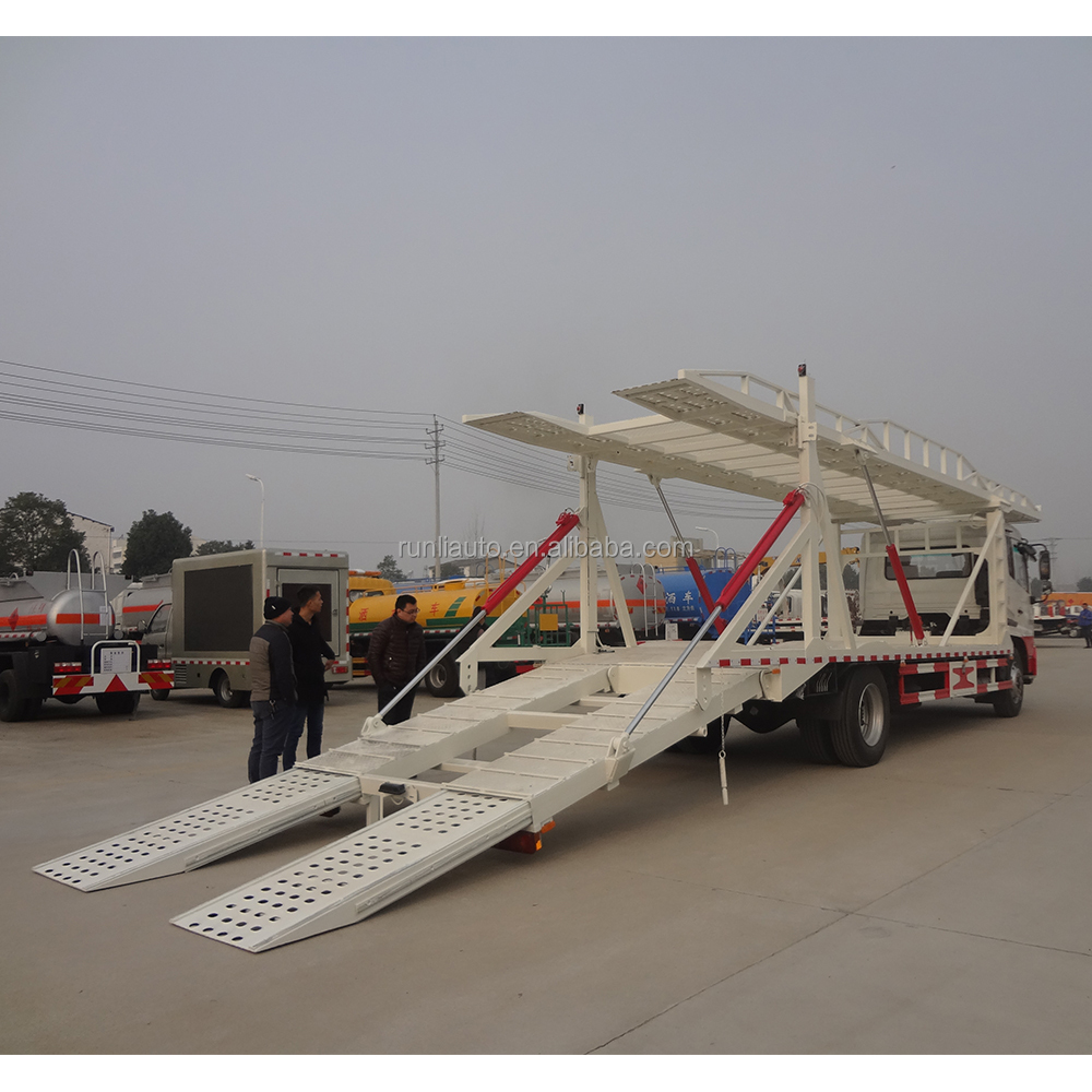 6 Car Capacity Vehicle Car Carrier Hauler Trailer Hydraulic Lifting Double Deck Auto Transport Trailer