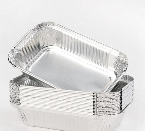 Fastfood Aluminium Cooking Pans , Disposable Foil Pans With Lids Custom