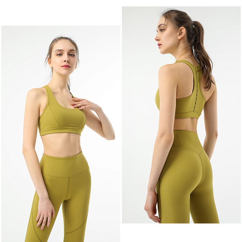 Hollow Out Knot Yoga Set Clothes Big Hidden Back Pocket Yoga Leggings Set