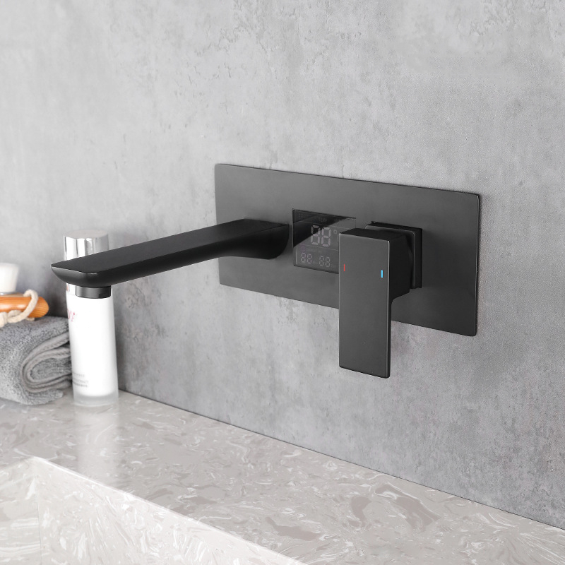 Hotel Apartment Bathroom Taps Mixer with Single Handle and Stainless Steel Valve Core