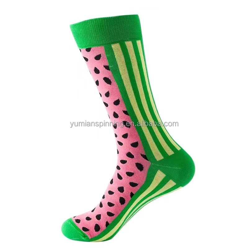 Valentines Day Gifts Regular Style Knitted Mens Dress Socks with Happy Funny Patterns