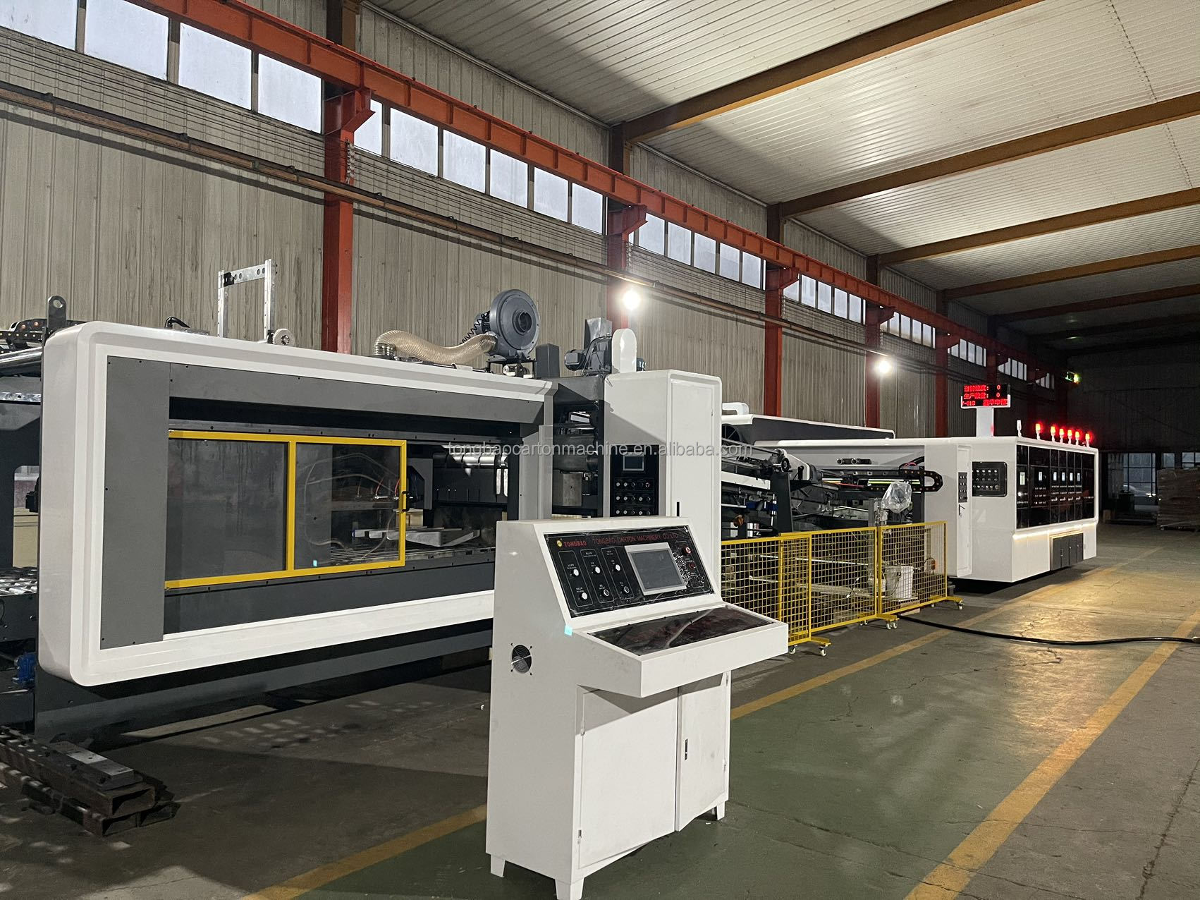 Corrugated Box Machinery Folder Gluer Inline with 2/3/4 Color High Speed Flexo Printing