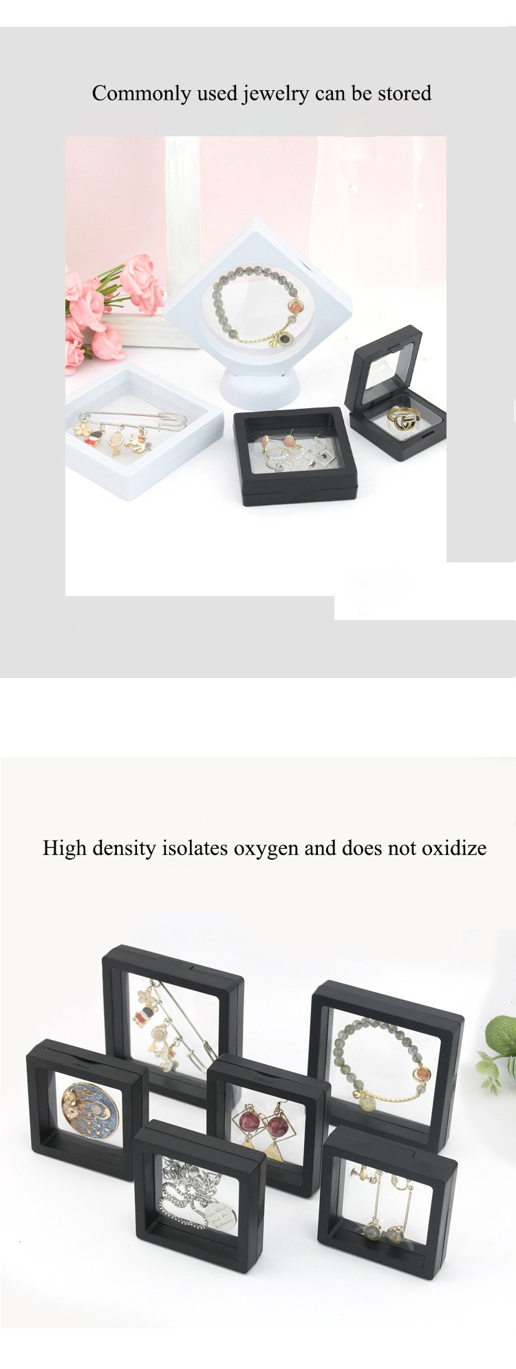 Custom Necklace 3D Membrane Box Stand PE Film Jewelry Display Boxes