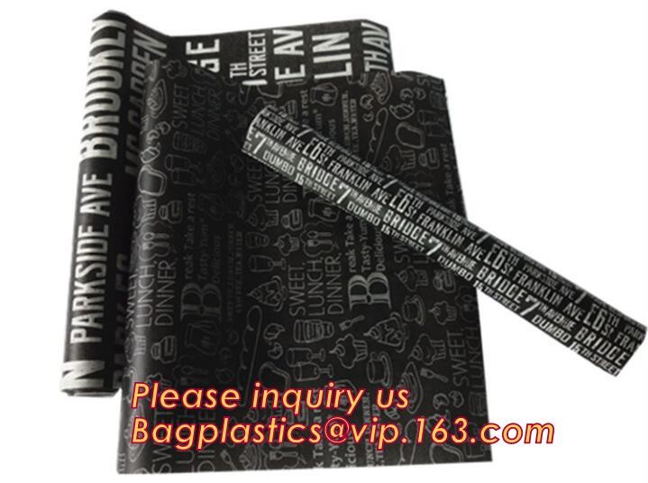 Bleached with Unbleached Greaseproof Paper for food wrapping,Environmental friendly and green greaseproof food packaging