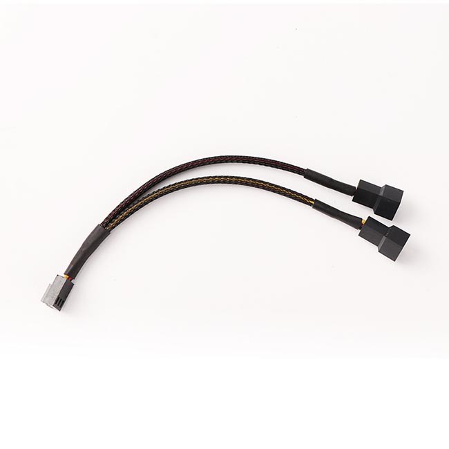 Power Supply Extension Cable Customized Length Black 3P