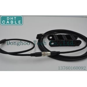 Black Camera USB Cable With Screw Locking Connector