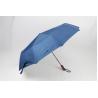 Buy cheap 27 Inch 3 Foldable Golf Umbrella Blue Canopy Wind Resistant With Silver Coating from wholesalers