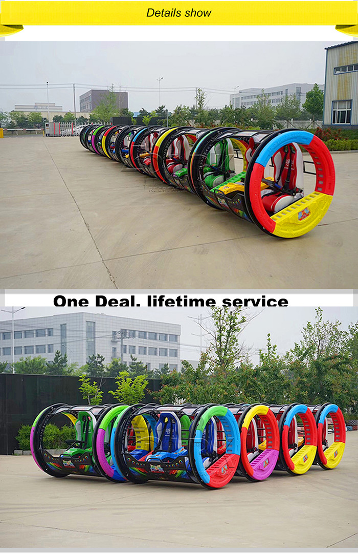 Remote Controlled Intelligent Walking Ride On Car / Rolling Ride Happy Car 3s In Playground And Amusement Center