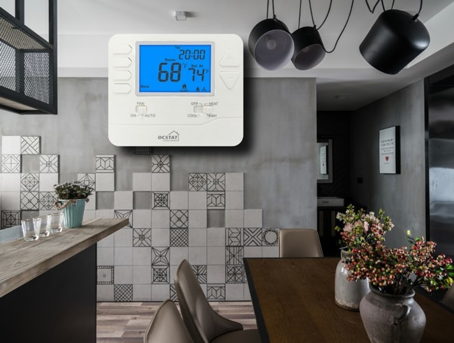 24V HVAC Thermostat LCD Display Heat Pump Multi Stage