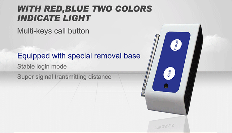 2.5km long signal coverage with antenna wireless service call button pager