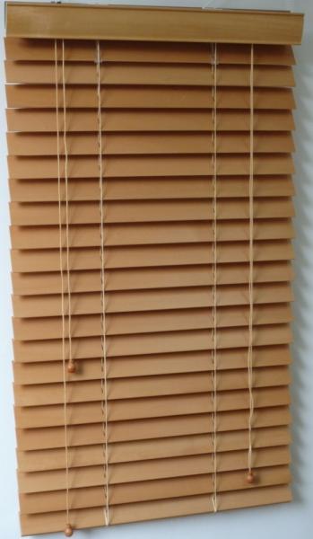 50mm 100% basswood venetian blinds for windows with steel high headrail and