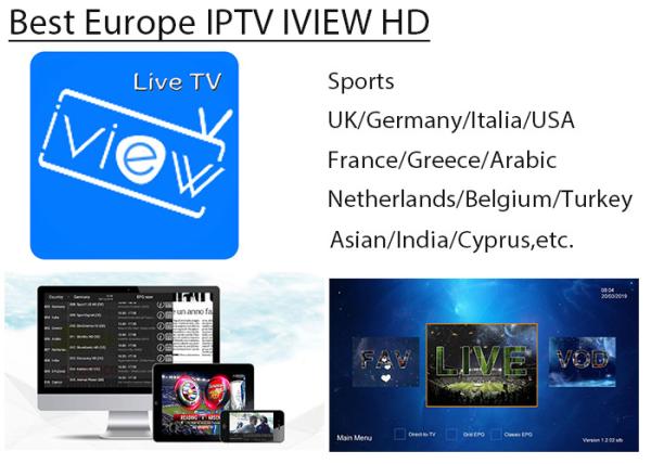 Europe IPTV IVIEW HD APK Stable for UK,Germany,Italia,France,Greece, Arabic