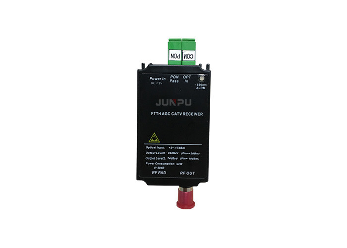 Small Indoor FTTH Optical Receiver With Wdm 12V -1 ~ -20dbm Receiving