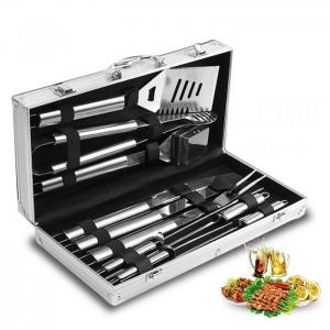  BBQ Accessories 10PCS 304 Stainless Steel Bbq Grill With Aluminum Case Manufactures