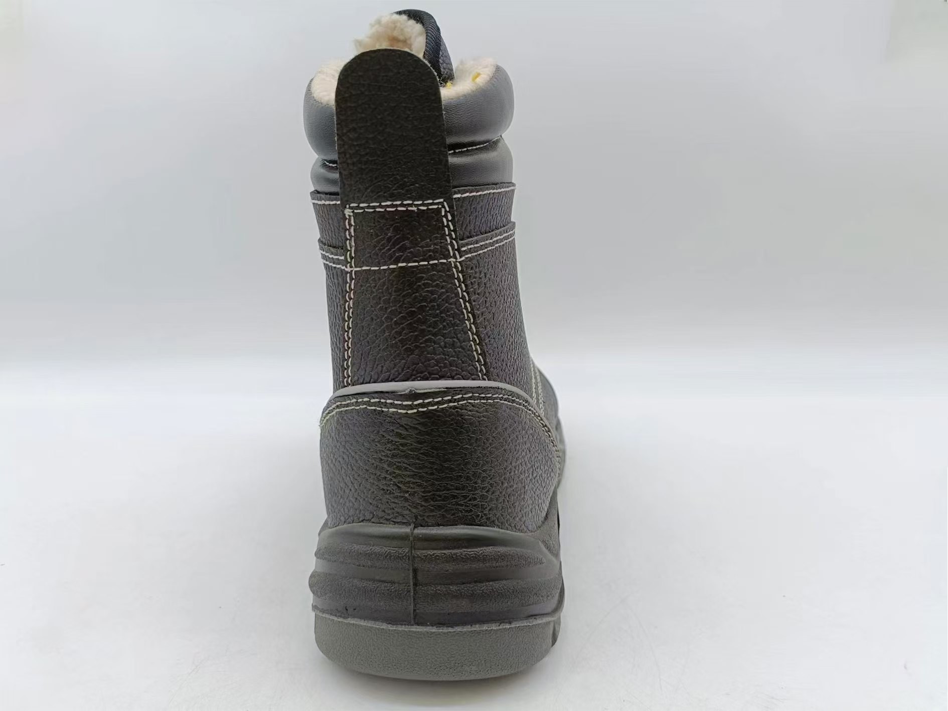 Brown Winter Safety Shoes Slip Resistant Steel Toe Insulated Work Boots