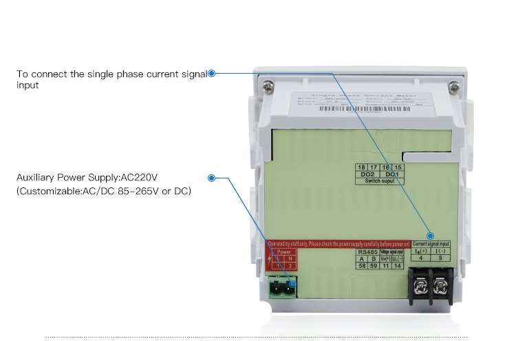 96*96 mm Single Phase LED Current Ampere Meter