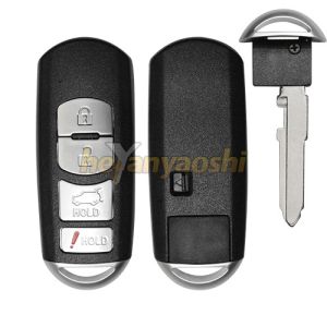  Mazda 4 Buttons Smart Key Shell with Emergency Key Insert Manufactures