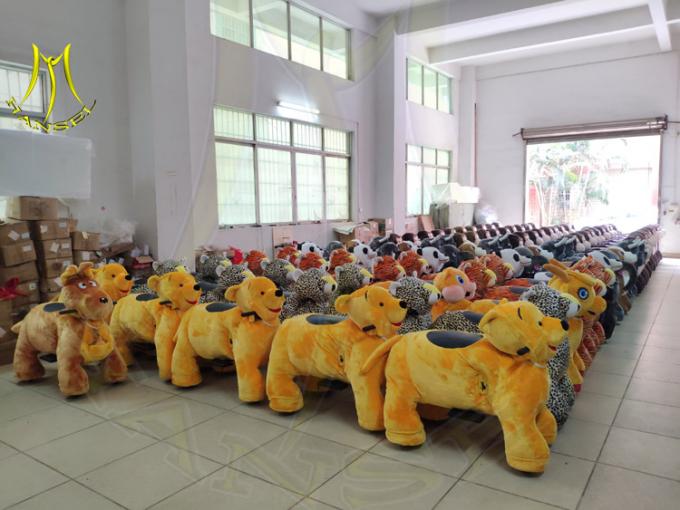 Hansel  coin operated plush walking animal adult ride on toys for mall Guangzhou factory