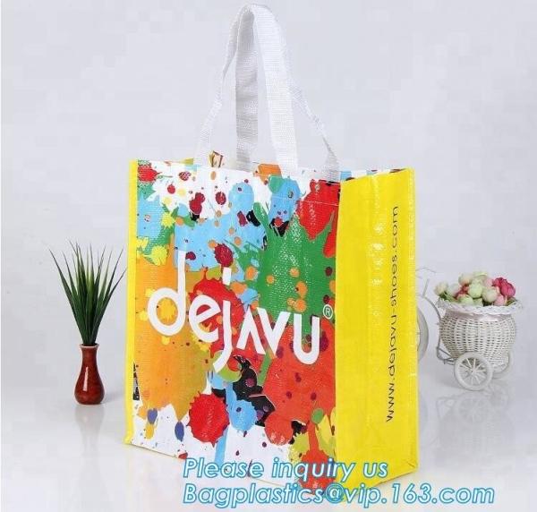 Wholesale custom logo eco-friendly shopping bag recyclable shopping bag pp woven