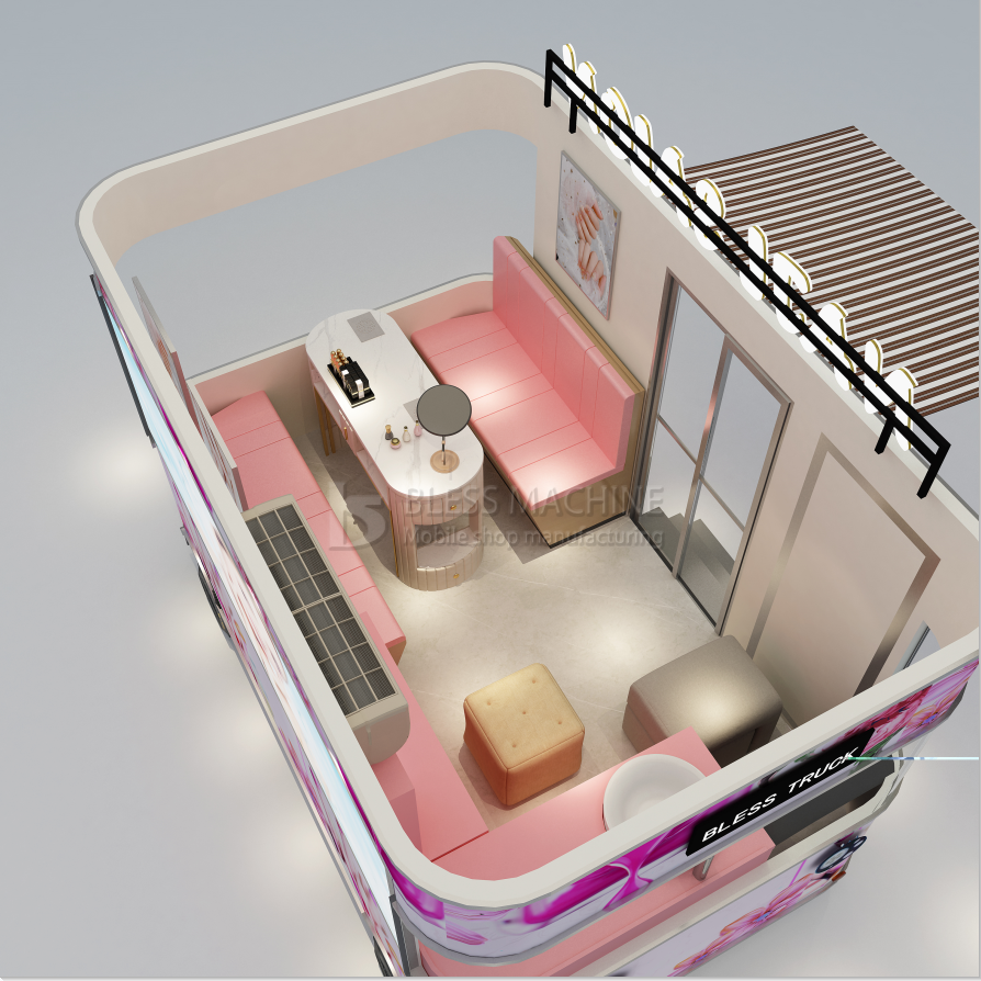 2022 Outlet Cosmetology Hairdressing Manicure Electric Mobile Beauty Salon Truck