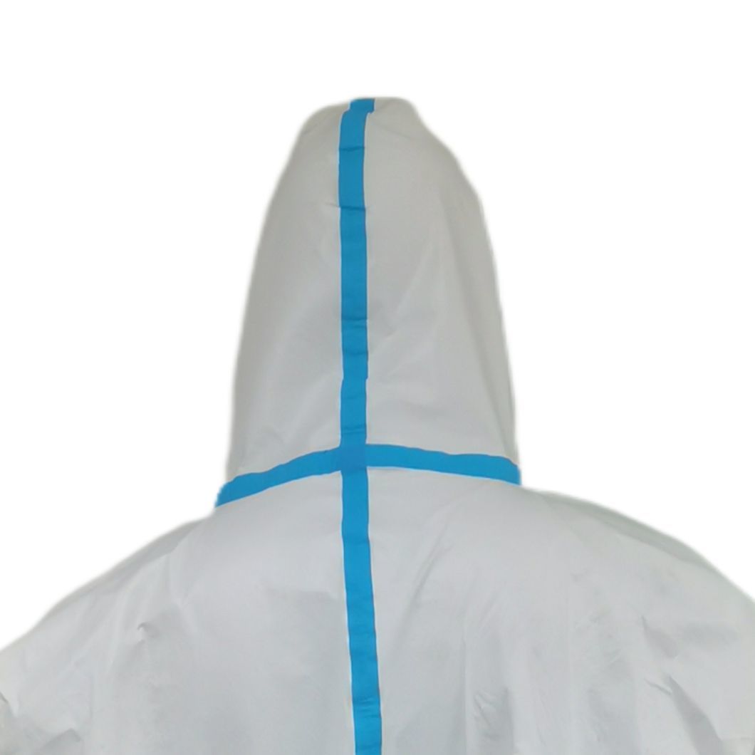 CE Type5&6 Disposable Protective Coverall Nonwoven White Safety Clothing