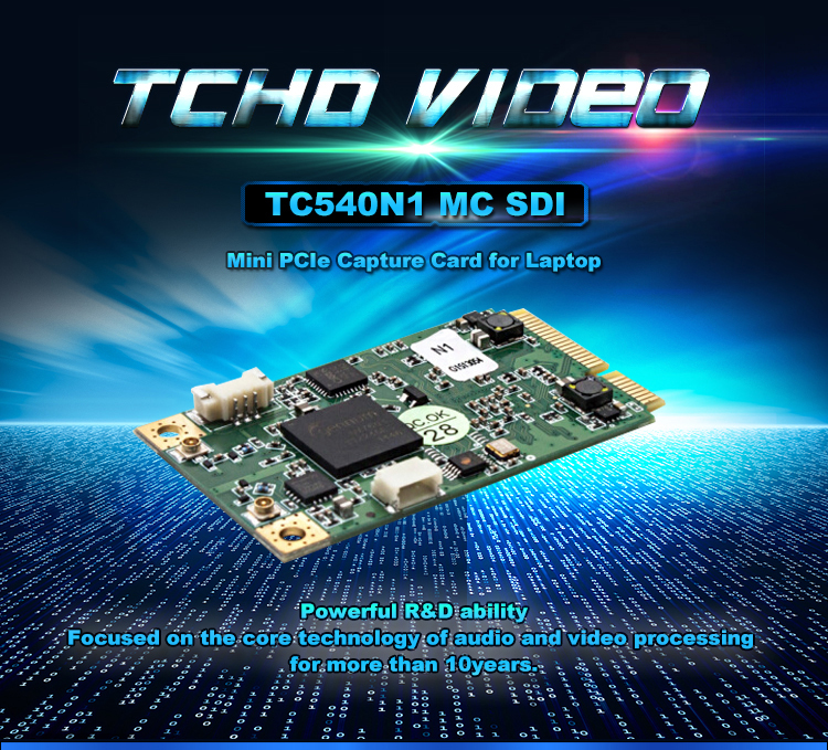 SDI Input PCIE Mini Laptop Video Capture Card 1080P60 Live Streaming Used