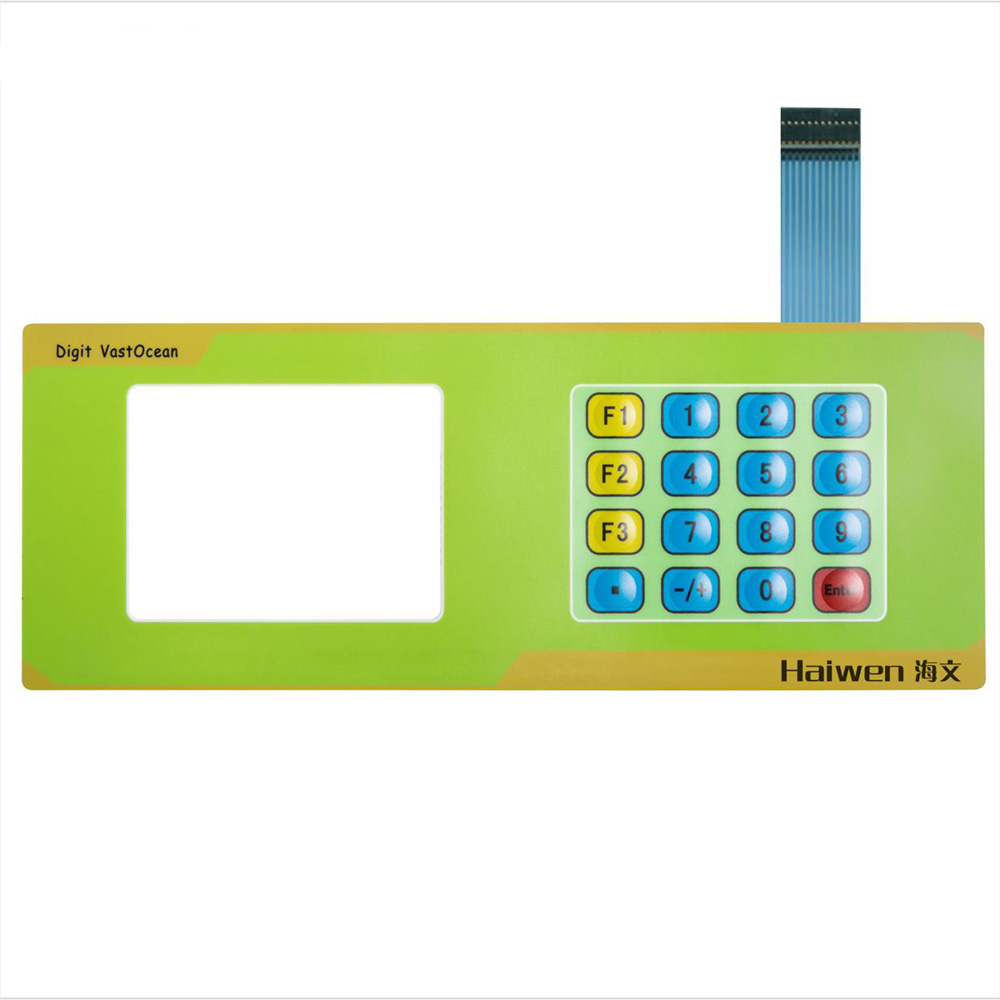 RAL Industrial Membrane Switch Good Water Resistance Custom Membrane Keypad