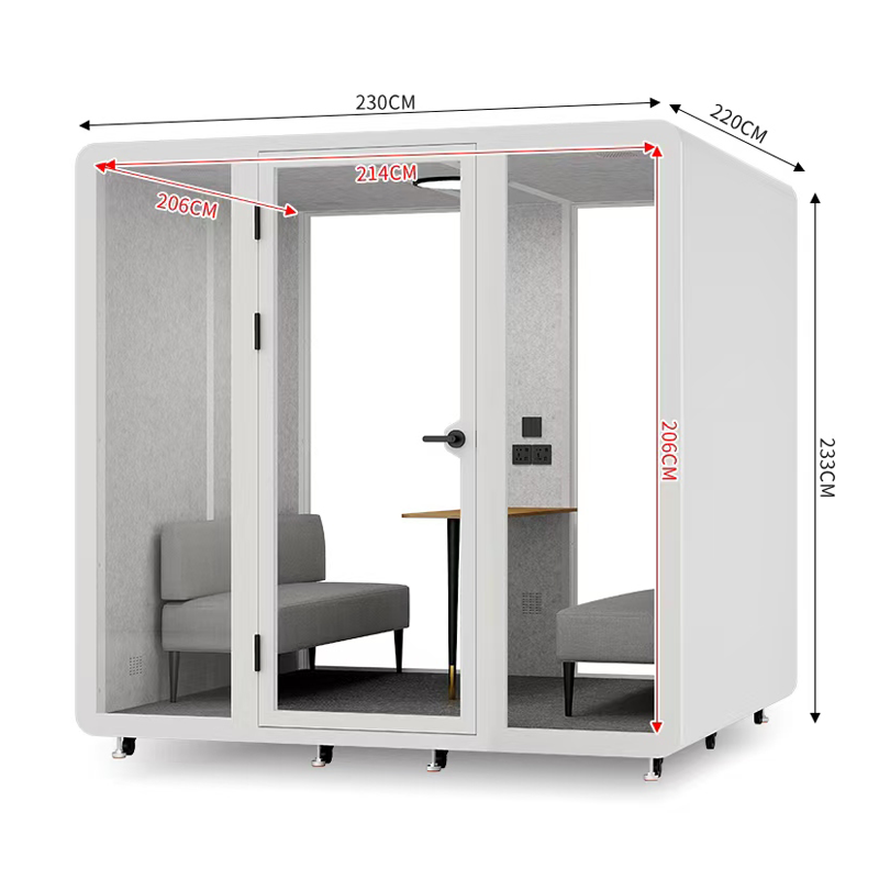 K230 Bench Sofa Portable Movable Privacy Office Booth Enclosed Acoustic Office