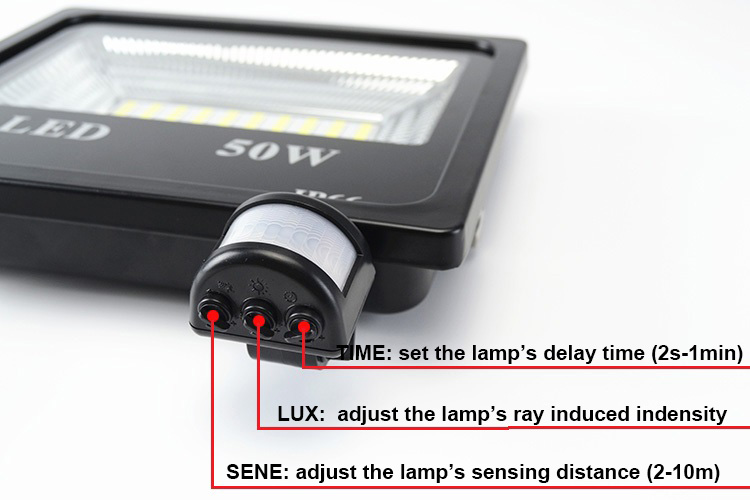 Waterproof LED PIR Floodlight 50W 5000 Lumen Motion Sensor Light IP66