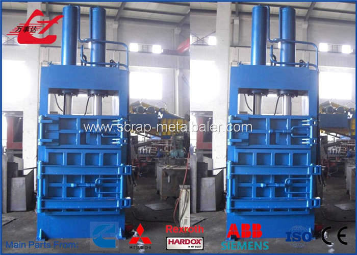15kW Cardboard Compactor Baler Machine , Siemens Motor Waste Paper Press Machine
