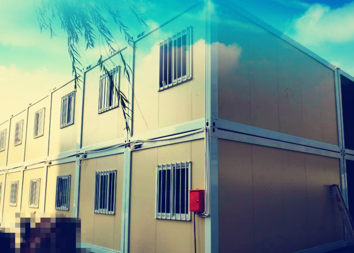 Three Layers Custom Container Homes PVC Window Galvanized Steel With Stairs