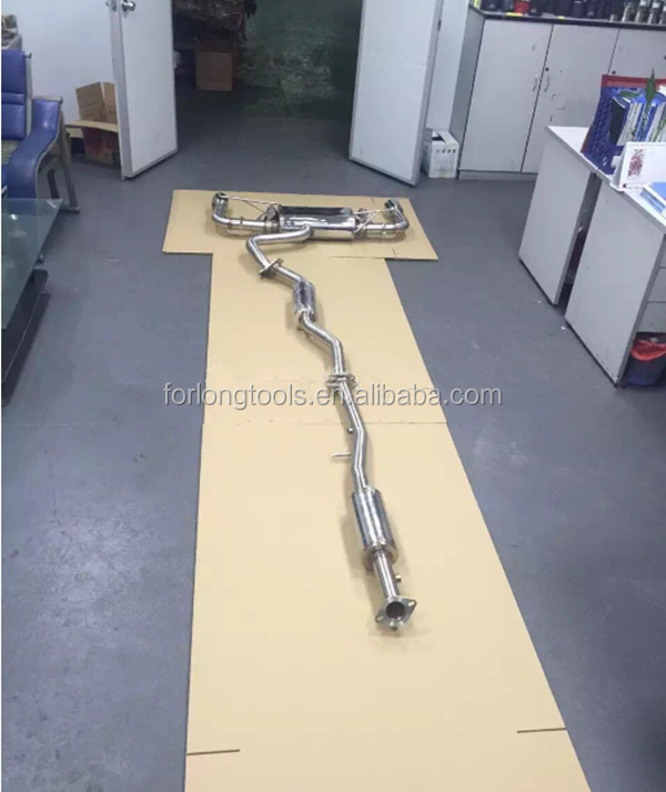 Universal Fitment Glossy Stainless Steel Modified Exhaust Pipe for Mitsubishi Lancer and Valve Control
