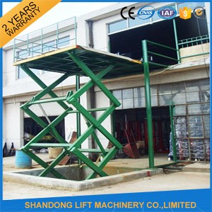 Electric Hydraulic Guide Rail Warehouse Elevator Lift Platform 5000kg Loading Capacity