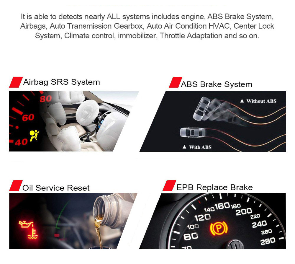 Full System Konnwei Konnwei Car Diagnostic Scanner KW350 Including Engine / ABS Braka