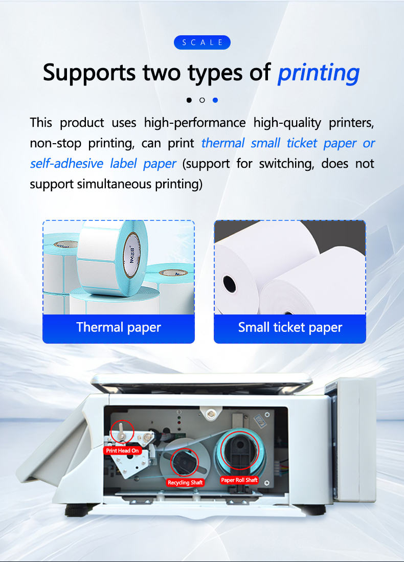3kg Foldable Label Printing Weighing Scale Barcode Digital Computing Machine Scale Weight