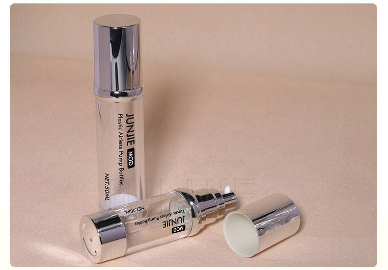 Round Shape Airless Cosmetic Pump Bottle 20ml 30ml 50ml 100ml Plastic Luxury Lotion Bottle
