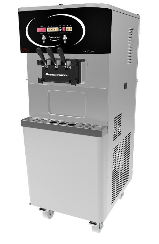 2+1 flavors 400cones/H Oceanpower classic soft ice cream making machine OP138CS