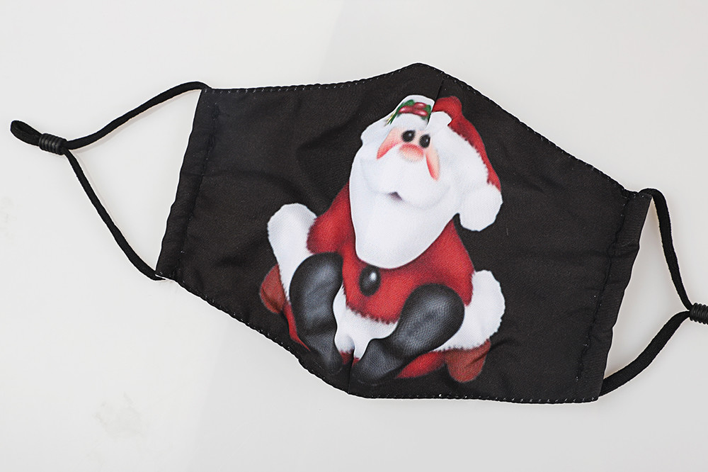 civilian Reusable Printed Image Cotton Face Mask For Christmas