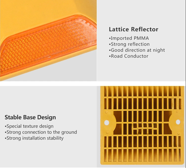 High Reflective Plastic Road Stud Red Cat Eye Road Reflector for Road Safety Measures